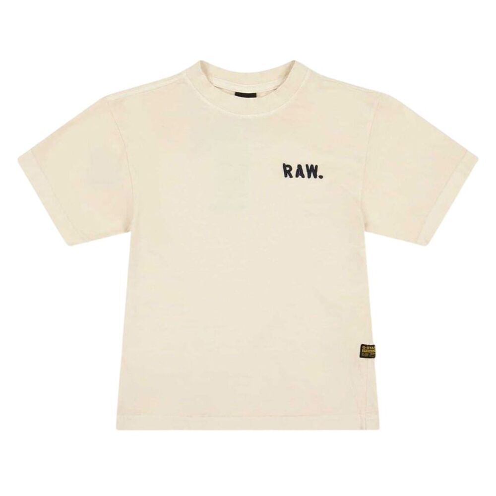 G-Star Childrens/Kids Logo Crew Neck Regular T-Shirt / Milk